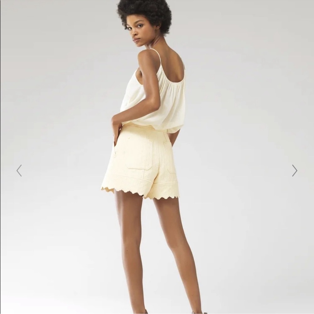 COPY - CHLOÉ - Quilted cotton jacquard shorts in beige - Picture 4 of 13